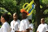 Colorful head gear - Cystic Fibrosis Walk 2009