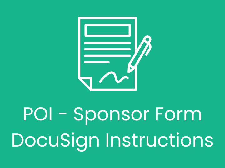 POI - Sponsor Form DocuSign Instructions