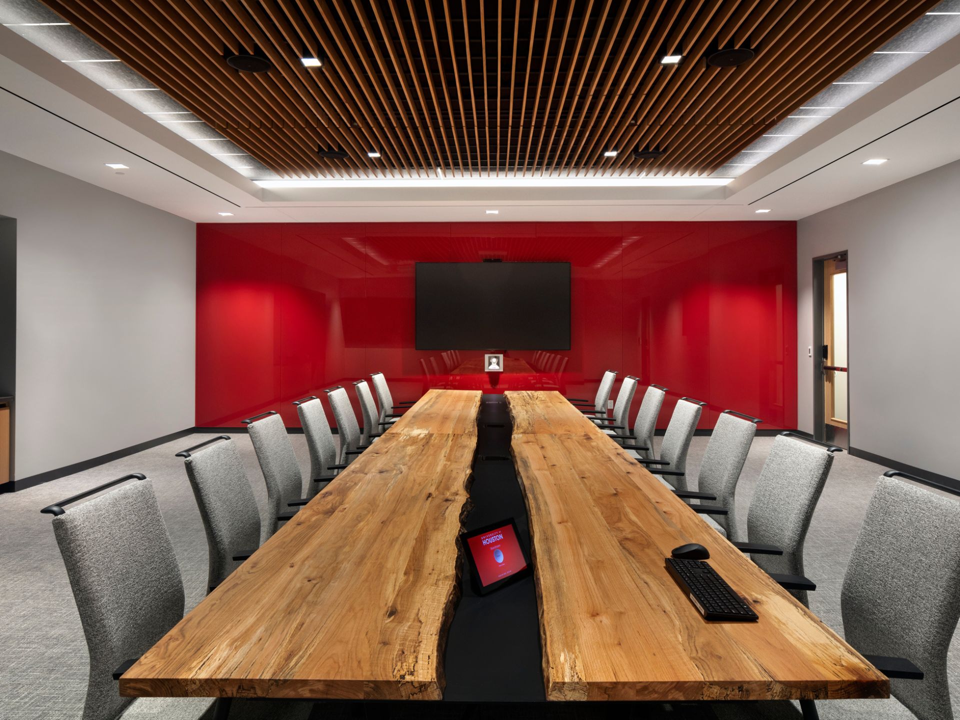 Board Room with Reclaimed Wood Table