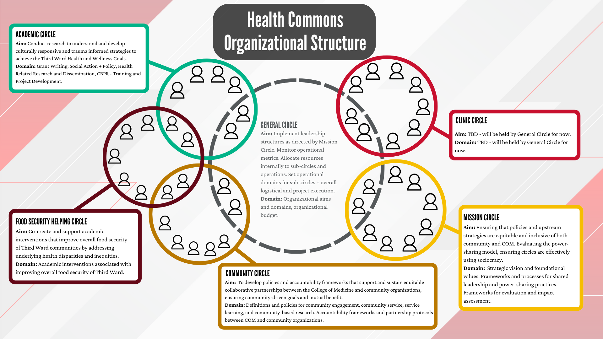 Illustration of the Health Commons organizational structure.