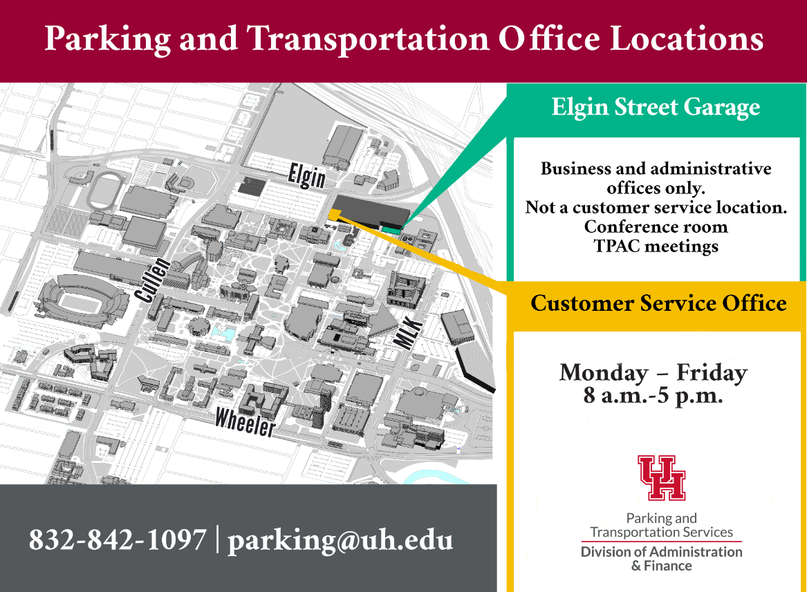 uh parking office customer service help desk