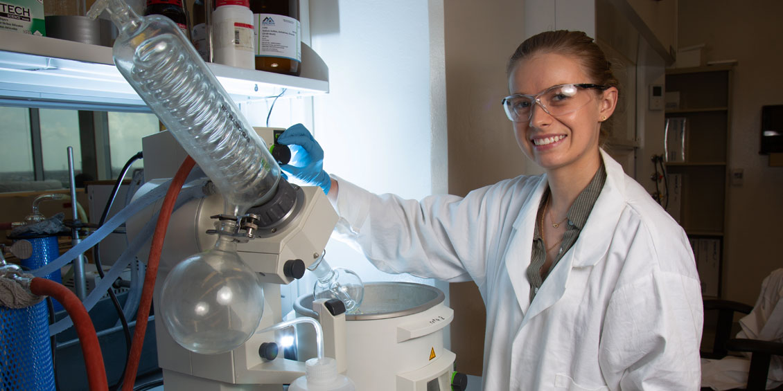 Photo of Pharm.D./Ph.D. student in laboratory