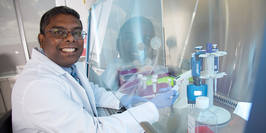 Photo of faculty researcher in laboratory