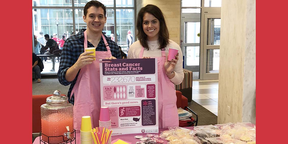 photo of students at booth